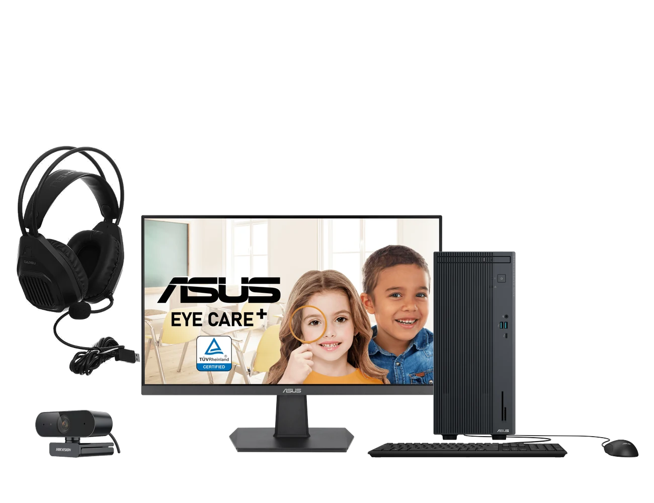 Bộ máy tính ASUS P500MV + Màn hình 24 inch + Tai nghe + Webcam